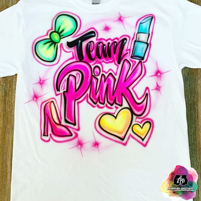 airbrush custom spray paint  Airbrush Team Pink Shirt Design shirts hats shoes outfit  graffiti 90s 80s design t-shirts  Airbrush Brothers Shirt