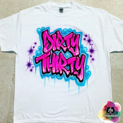 Airbrush Thirty Shirt Design