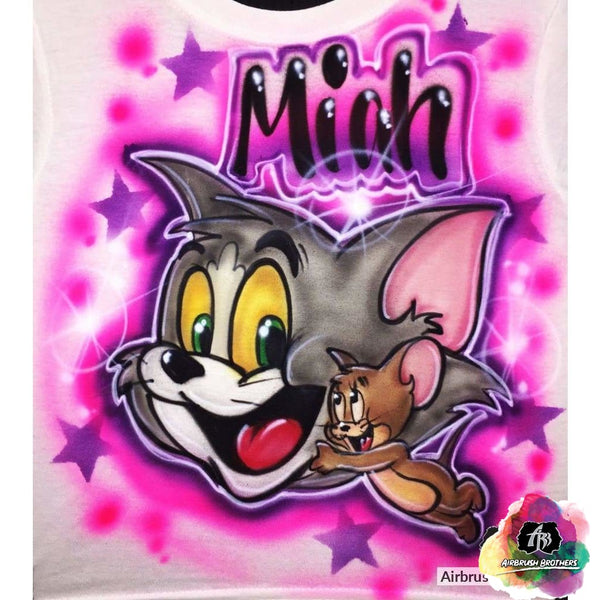 Airbrush Tom and Jerry Cartoon Design
