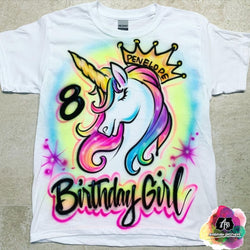 airbrush custom spray paint  Airbrush Unicorn Birthday Design shirts hats shoes outfit  graffiti 90s 80s design t-shirts  Airbrush Brothers Shirt