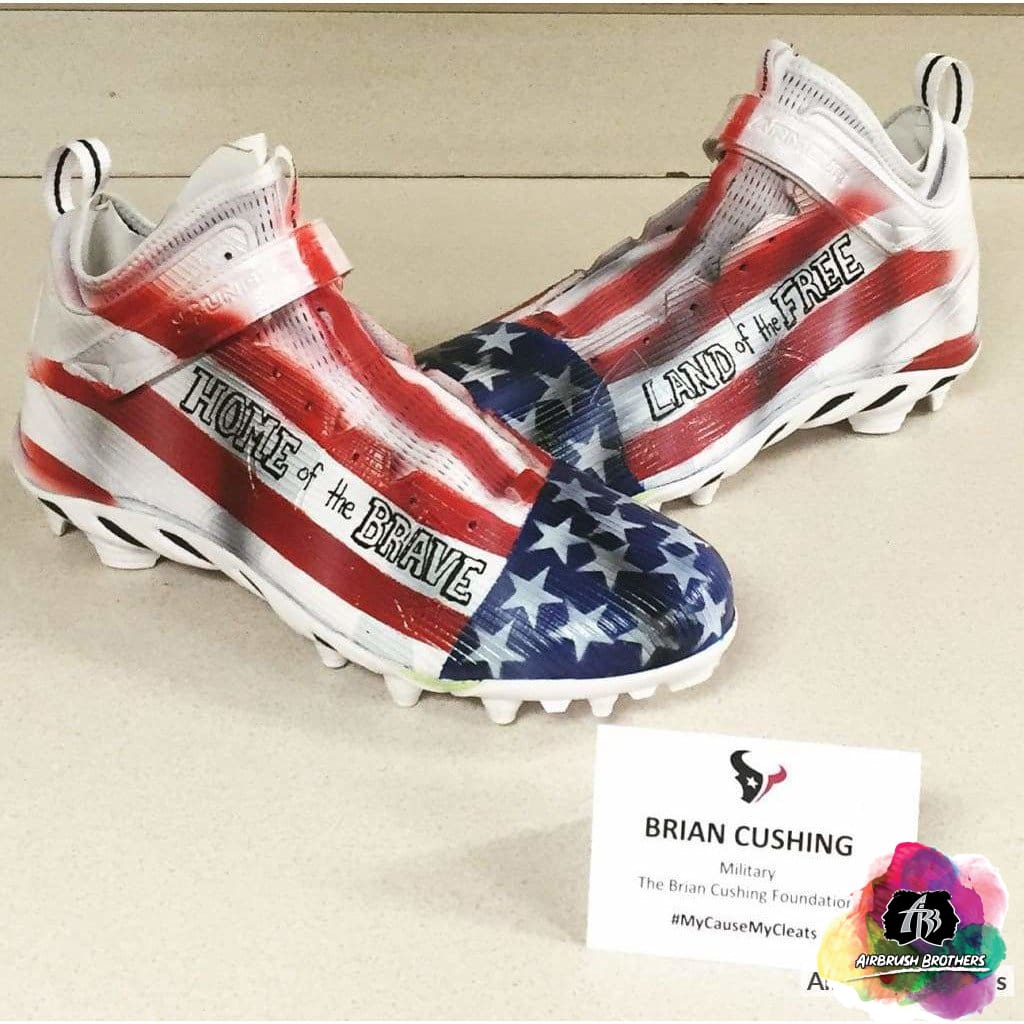 Brian Cushing Custom Cleats – Airbrush Brothers - Main Image
