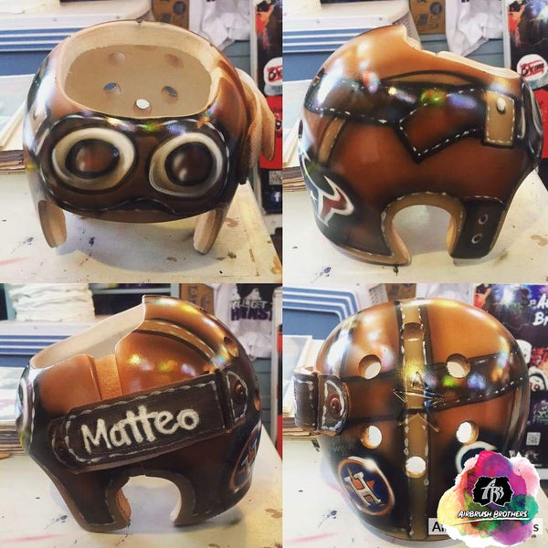 Airbrush Baseball w/ Flames Design (Full Helmet) – Airbrush Brothers