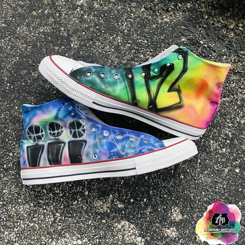 AirbrushBrothers Airbrush Custom Paint Drip Shoes