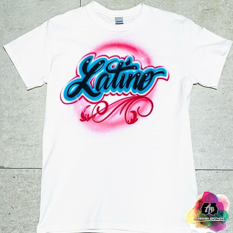 Airbrush Bubble Letters Shirt Design Adult XL / No