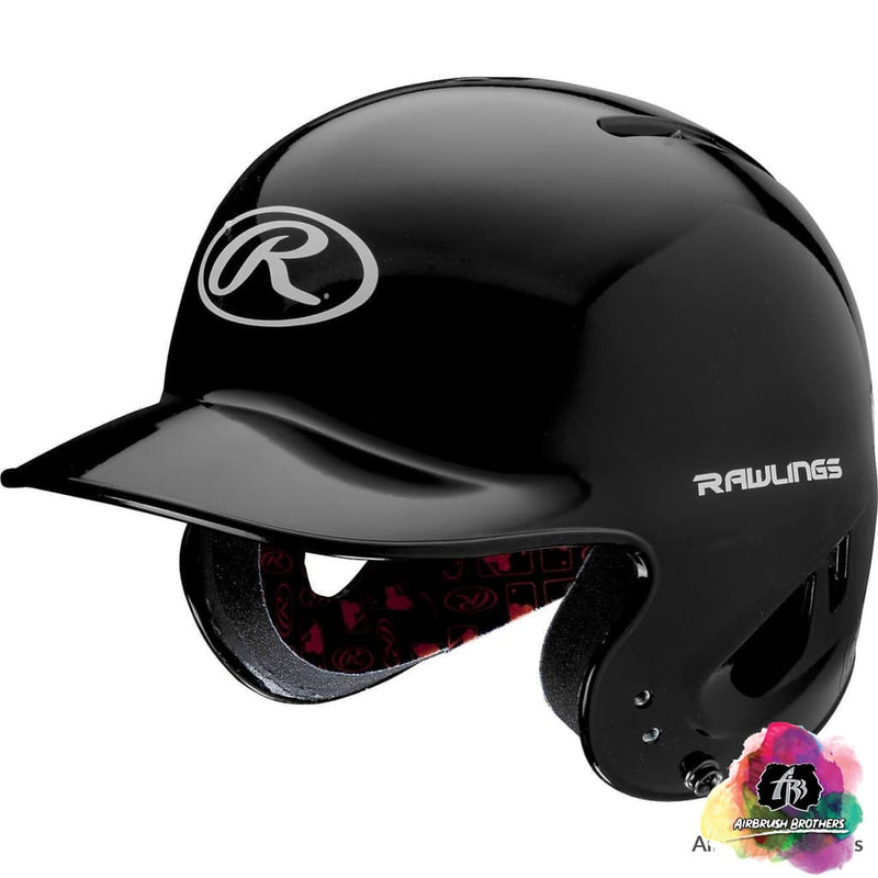 Airbrush Lightning Baseball Design Helmet