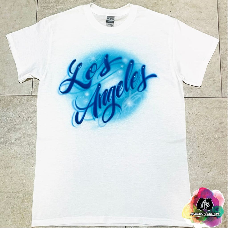 airbrush custom spray paint  Los Angeles Airbrush Shirt Design shirts hats shoes outfit  graffiti 90s 80s design t-shirts  Airbrush Brothers Shirt