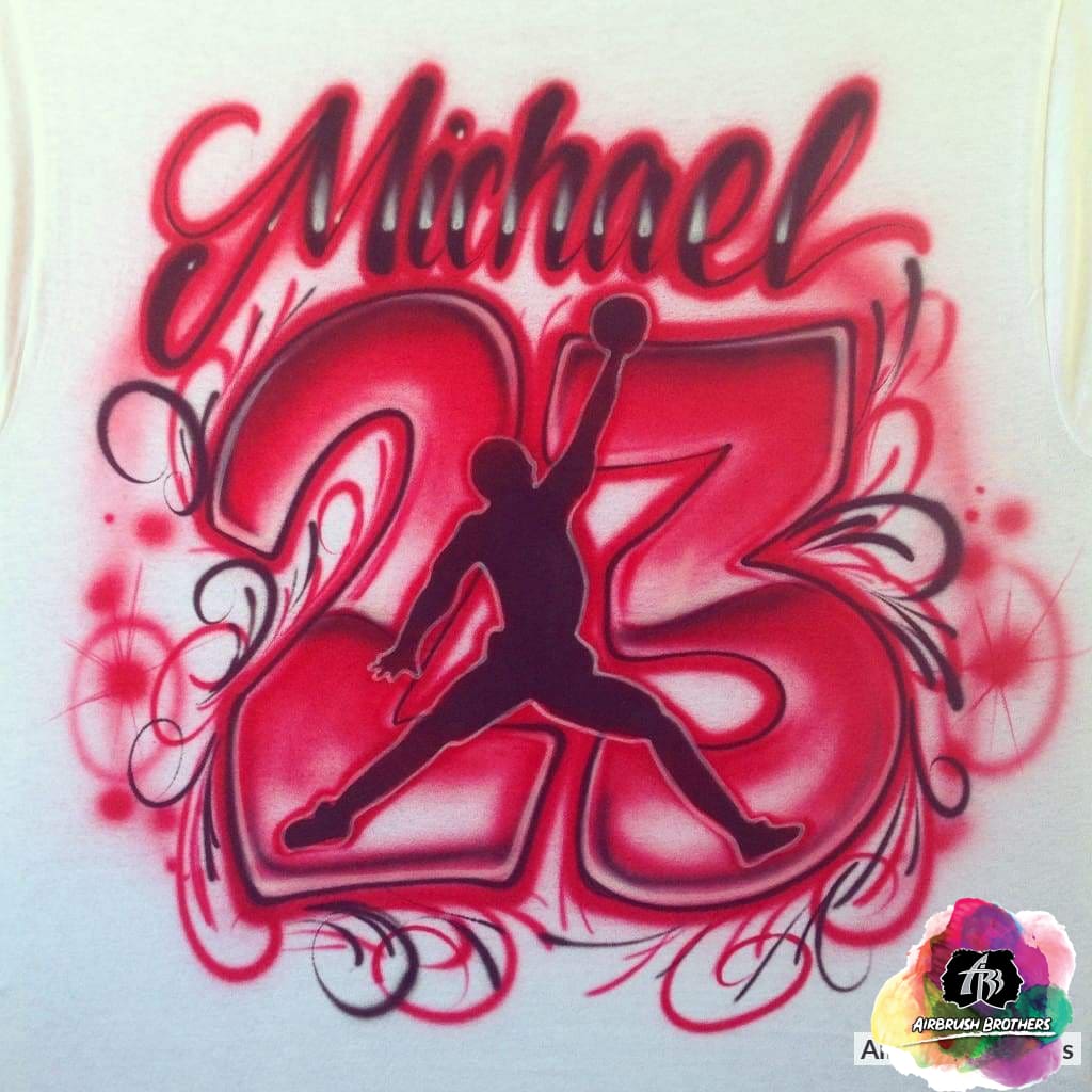 23 In Red Red Jordan Logo 23