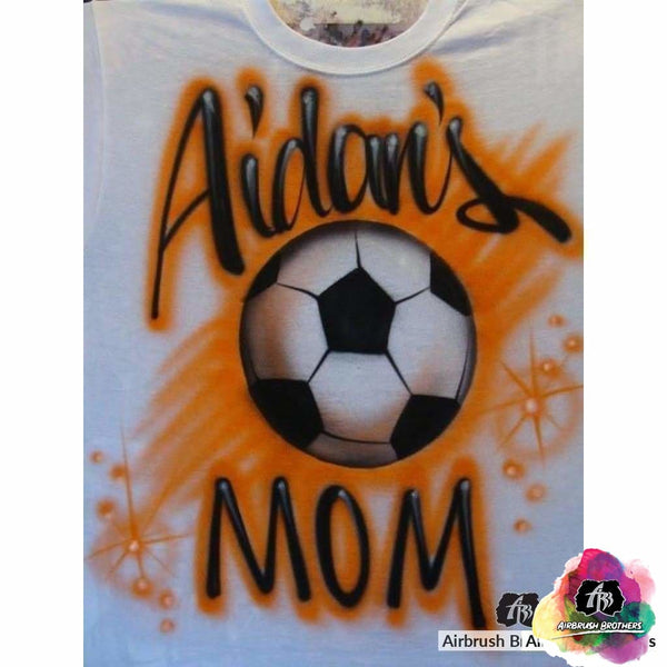 airbrush clothing matching t shirts for couples Soccer Ball Design