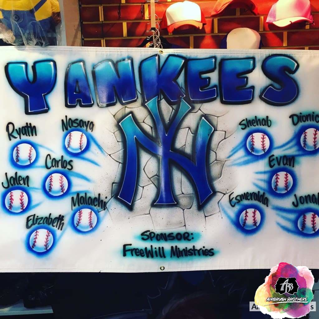 Airbrush Yankees Little League Banner – Airbrush Brothers